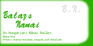 balazs nanai business card